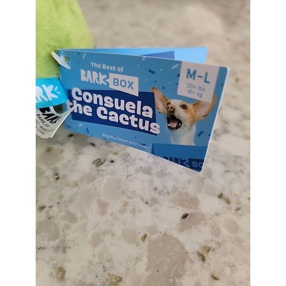 Bark Box Consuela‎ The Cactus Soft Furry Plush Squeak Dog Toy M/L NWT - Picture 2 of 6